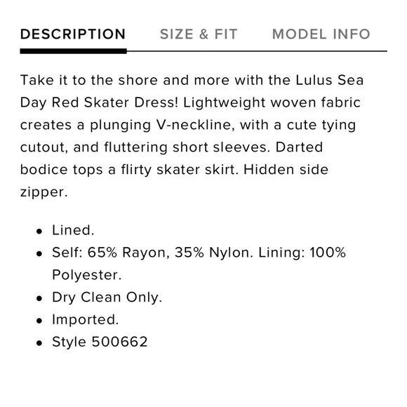 Lulus Sea Day Red Skater Dress small - Picture 6 of 6